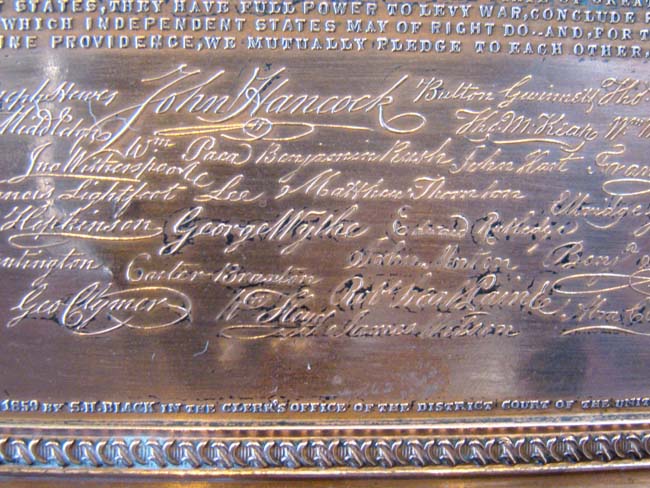 An historic 19th century copper plate featuring "The Declaration of Independence" made in 1859 — image 4